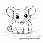 Simple Baby Ferret Coloring Pages for Kids 4