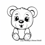 Simple Baby Hamster Coloring Pages for Children 1