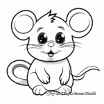 Simple Baby Hamster Coloring Pages for Children 2