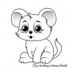 Simple Baby Hamster Coloring Pages for Children 3