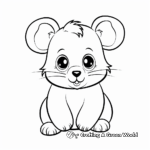 Simple Baby Hamster Coloring Pages for Children 4