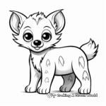Simple Baby Hyena Coloring Pages for Toddlers 1