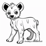 Simple Baby Hyena Coloring Pages for Toddlers 2