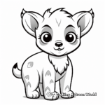 Simple Baby Hyena Coloring Pages for Toddlers 3