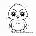 Simple Baby Penguin Coloring Pages for Kids 1