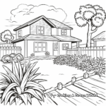 Simple Backyard Landscape Coloring Pages for Beginners 2