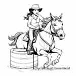 Simple Barrel Racing Coloring Pages for Children 2