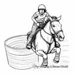 Simple Barrel Racing Coloring Pages for Children 3