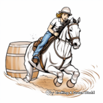 Simple Barrel Racing Coloring Pages for Children 4