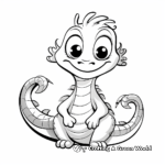 Simple Basilisk Coloring Pages for Toddlers 1