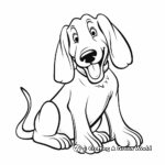 Simple Basset Hound Coloring Pages for Children 2
