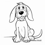 Simple Basset Hound Coloring Pages for Children 3