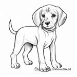 Simple Beagle Coloring Pages for Children 1