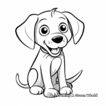 Simple Beagle Coloring Pages for Children 2