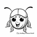Simple Beetle Coloring Pages for Preschoolers 2
