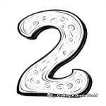 Simple Big Number 2 Coloring Pages for Toddlers 1