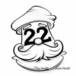 Simple Big Number 2 Coloring Pages for Toddlers 2