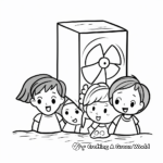 Simple Box Fan Coloring Pages for Children 1
