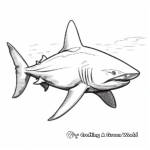 Simple Bull Shark Coloring Pages for Toddlers 1