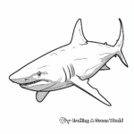 Simple Bull Shark Coloring Pages for Toddlers 2