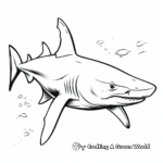 Simple Bull Shark Coloring Pages for Toddlers 3