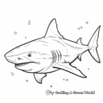 Simple Bull Shark Coloring Pages for Toddlers 4