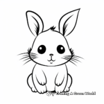 Simple Bunny Unicorn Coloring Pages for Kids 1