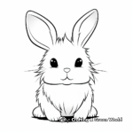 Simple Bunny Unicorn Coloring Pages for Kids 2