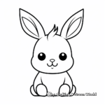 Simple Bunny Unicorn Coloring Pages for Kids 3