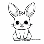 Simple Bunny Unicorn Coloring Pages for Kids 4