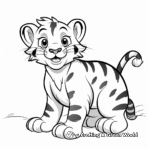 Simple Clouded Leopard Outlines for Kids 3