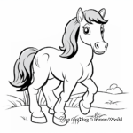 Simple Clydesdale Pony Coloring Pages for Kids 3