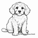 Simple Cockapoo Puppy Coloring Pages for Kids 1