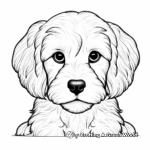 Simple Cockapoo Puppy Coloring Pages for Kids 2