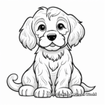 Simple Cockapoo Puppy Coloring Pages for Kids 3