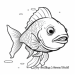 Simple Cod Fish Coloring Pages For Children 1