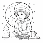 Simple Coloring Pages of Fasting Individual 1