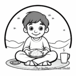 Simple Coloring Pages of Fasting Individual 2