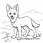 Simple Coyote Picture Coloring Pages for Children 3