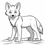 Simple Coyote Picture Coloring Pages for Children 4