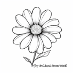 Simple Daisy Coloring Pages for Kids 1