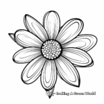 Simple Daisy Coloring Pages for Kids 2
