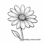 Simple Daisy Coloring Pages for Kids 3