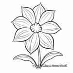 Simple Daisy Coloring Pages for Kids 4
