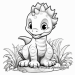 Simple Dino-Babies Coloring Pages for Children 1