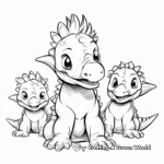 Simple Dino-Babies Coloring Pages for Children 2