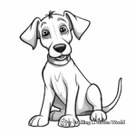 Simple Doberman Puppy Coloring Pages for Kids 2