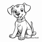 Simple Doberman Puppy Coloring Pages for Kids 4