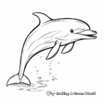Simple Dolphin Drawing Coloring Pages for Kids 4