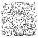 Simple Doodle Animal Coloring Pages for Kids 3